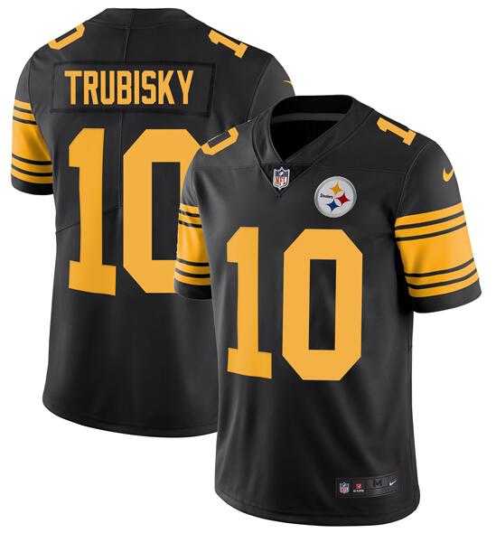 Nike Steelers Men & Women & Youth 10 Mitchell Trubisky Black Color Rush Limited Jersey,We sell and wholesale Nike Steelers Men & Women & Youth 10 Mitchell Trubisky Black Color Rush Limited Jersey on line form chian!